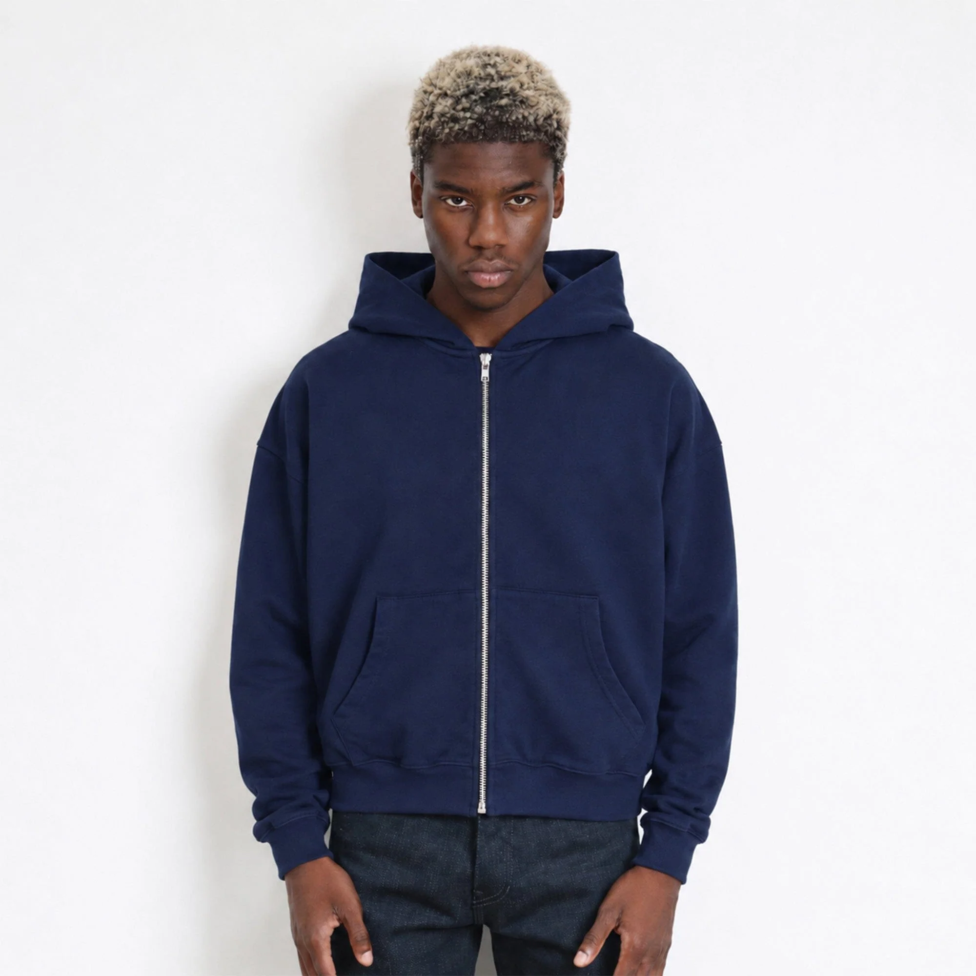 Bleecker Cinched Crop Zip-Up | Relaxed. Drop-Shoulder