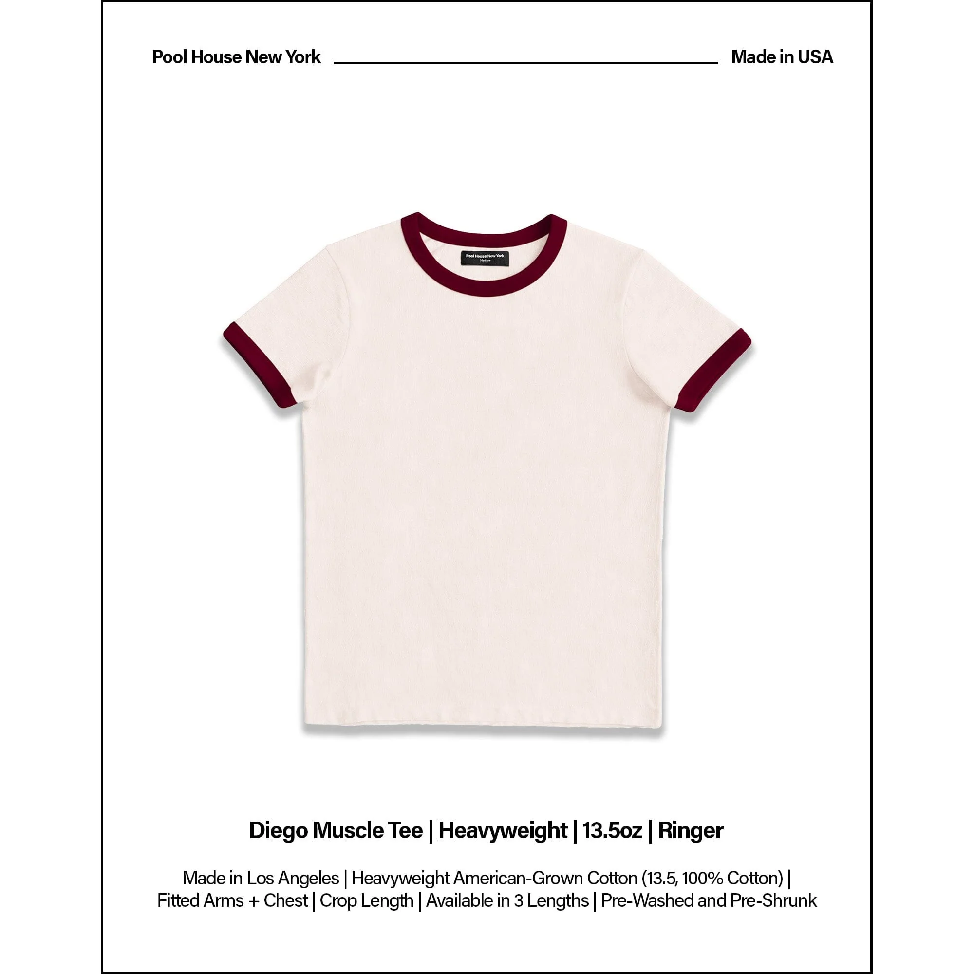 Diego Muscle Tee | Heavyweight | 13.5oz | Ringer - Image 2