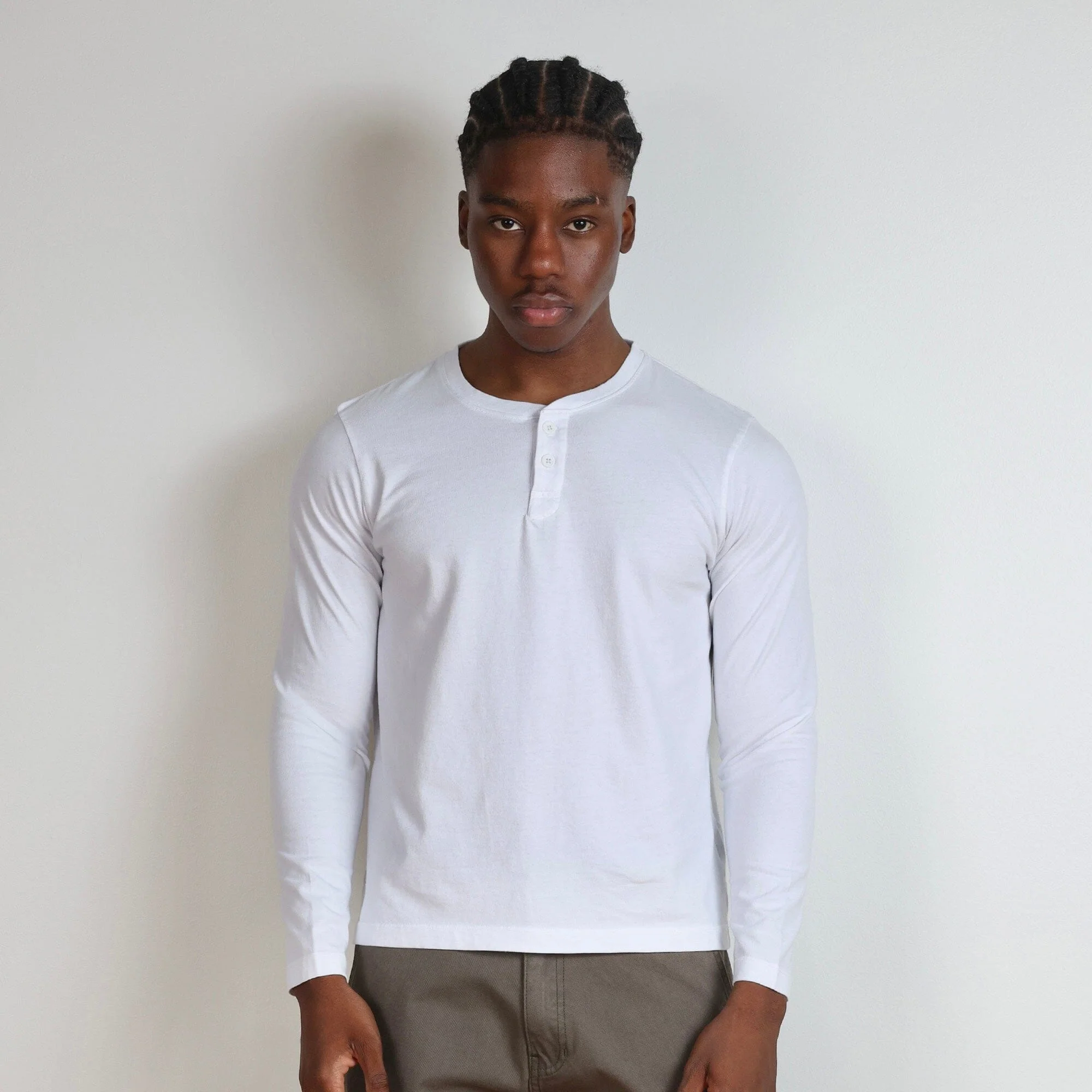 Los Feliz Crop Muscle Tee | Henley Long Sleeve