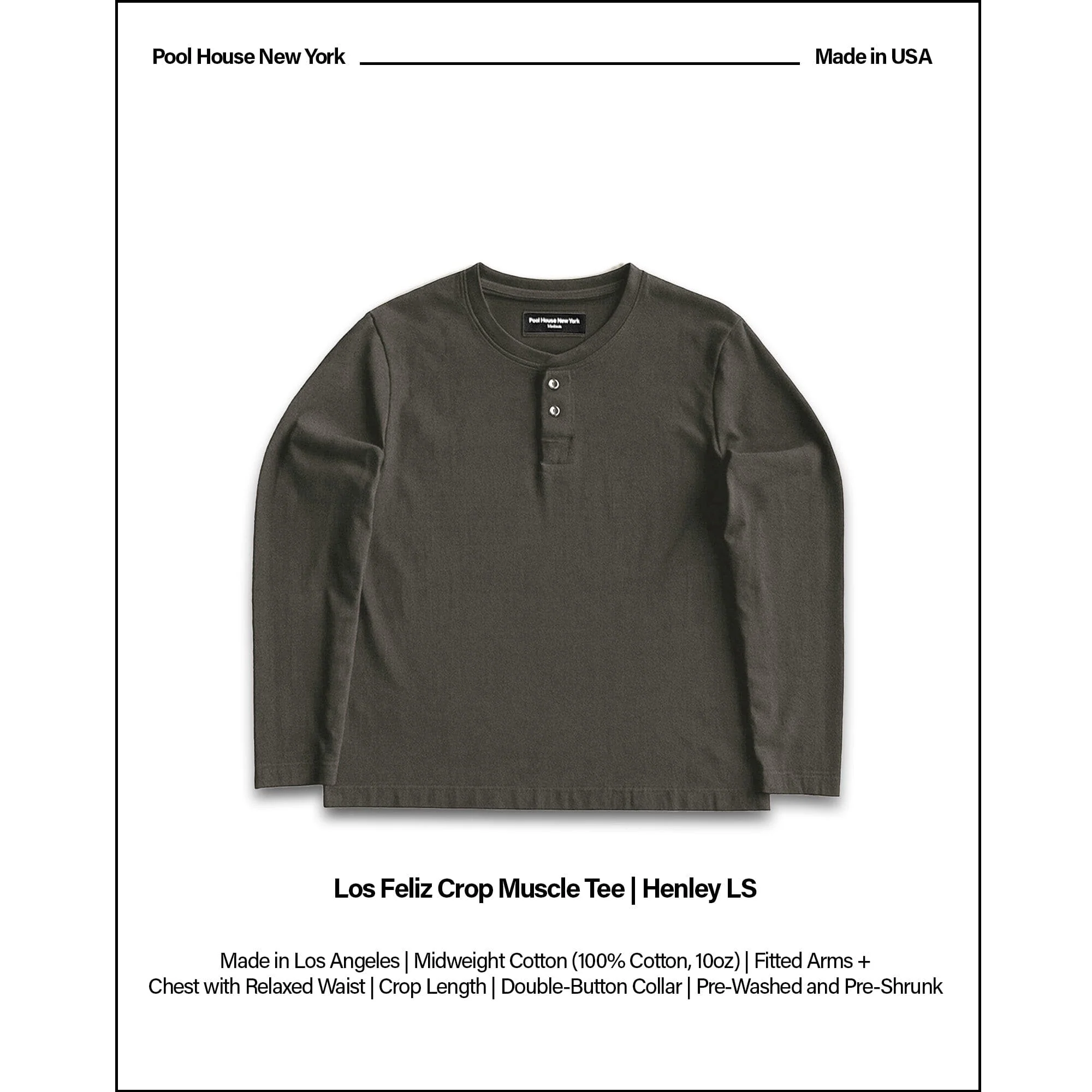 Los Feliz Crop Muscle Tee | Henley Long Sleeve - Image 2