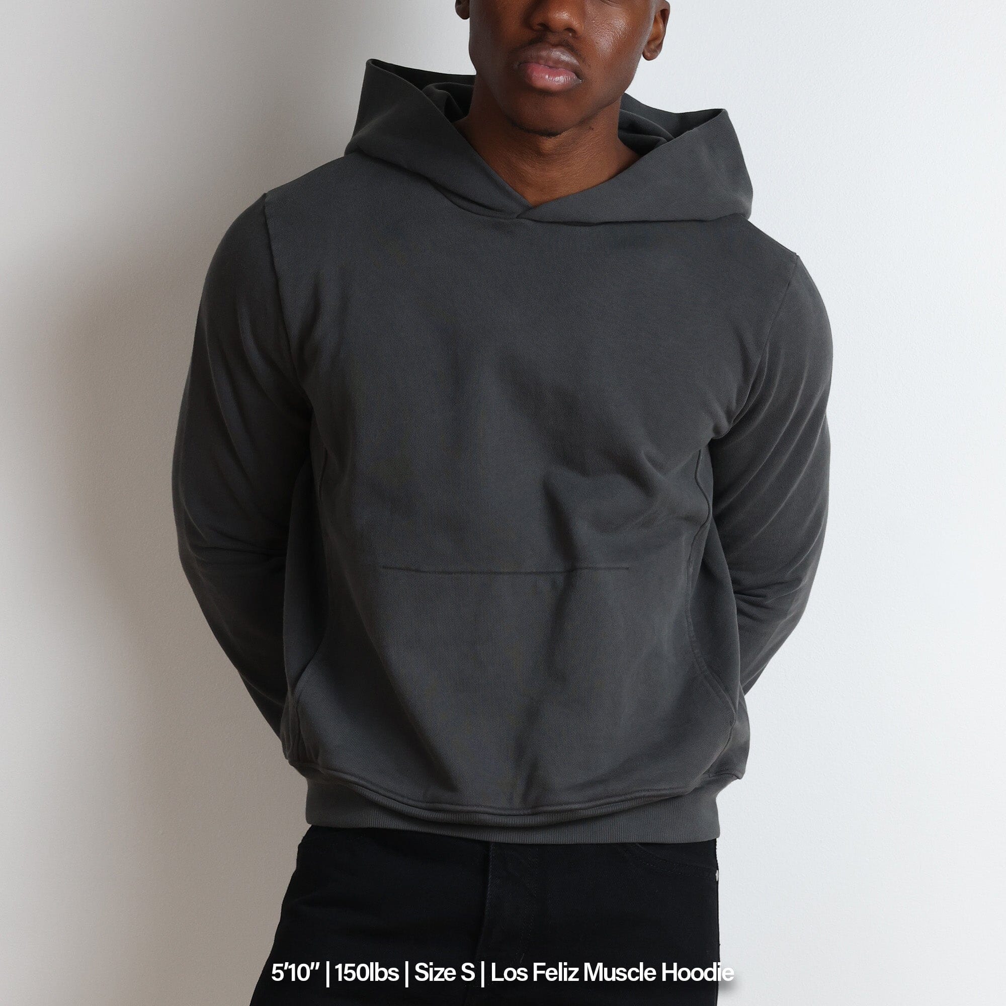 Los Feliz Crop Muscle Hoodie | Fitted - Image 4