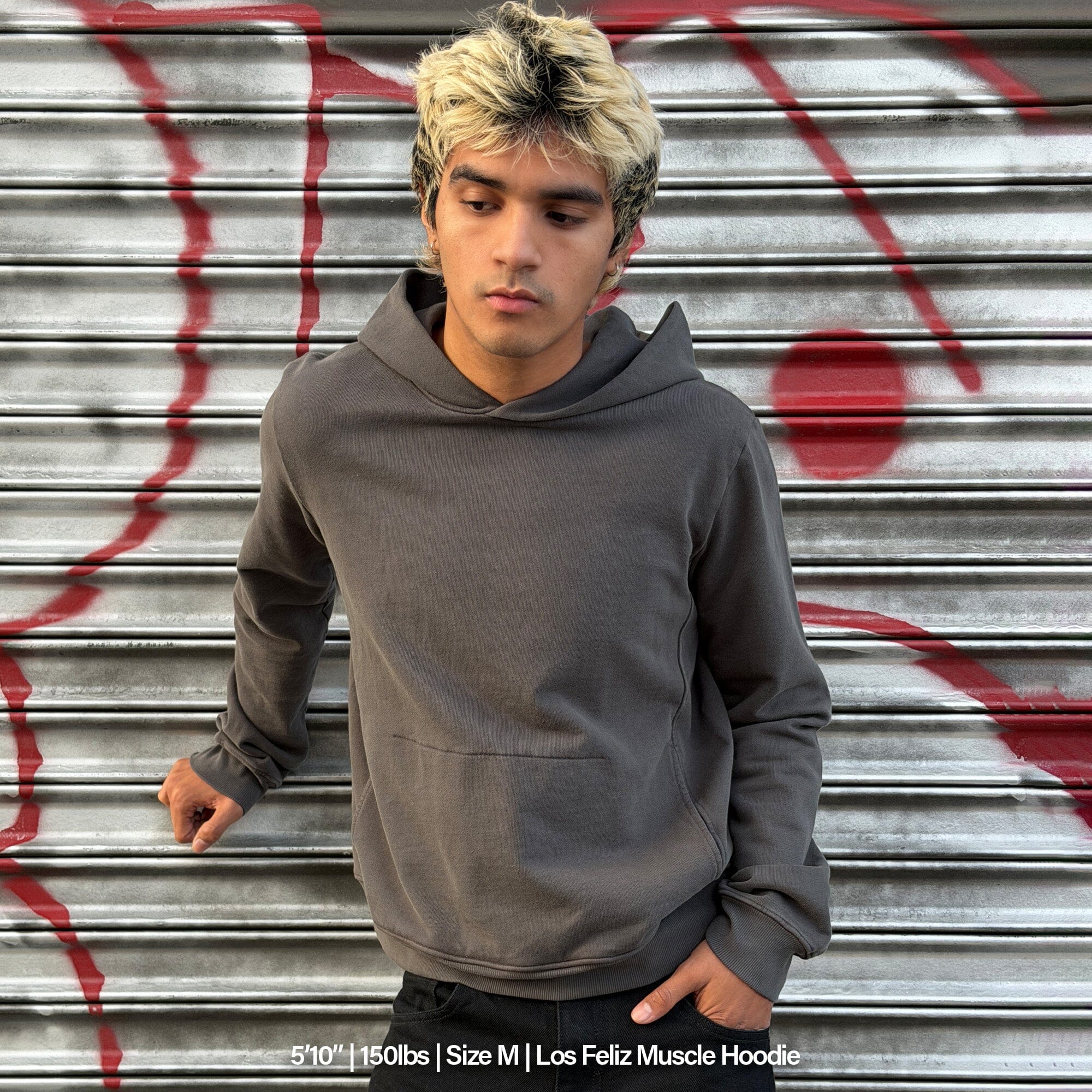 Los Feliz Crop Muscle Hoodie | Fitted - Image 5