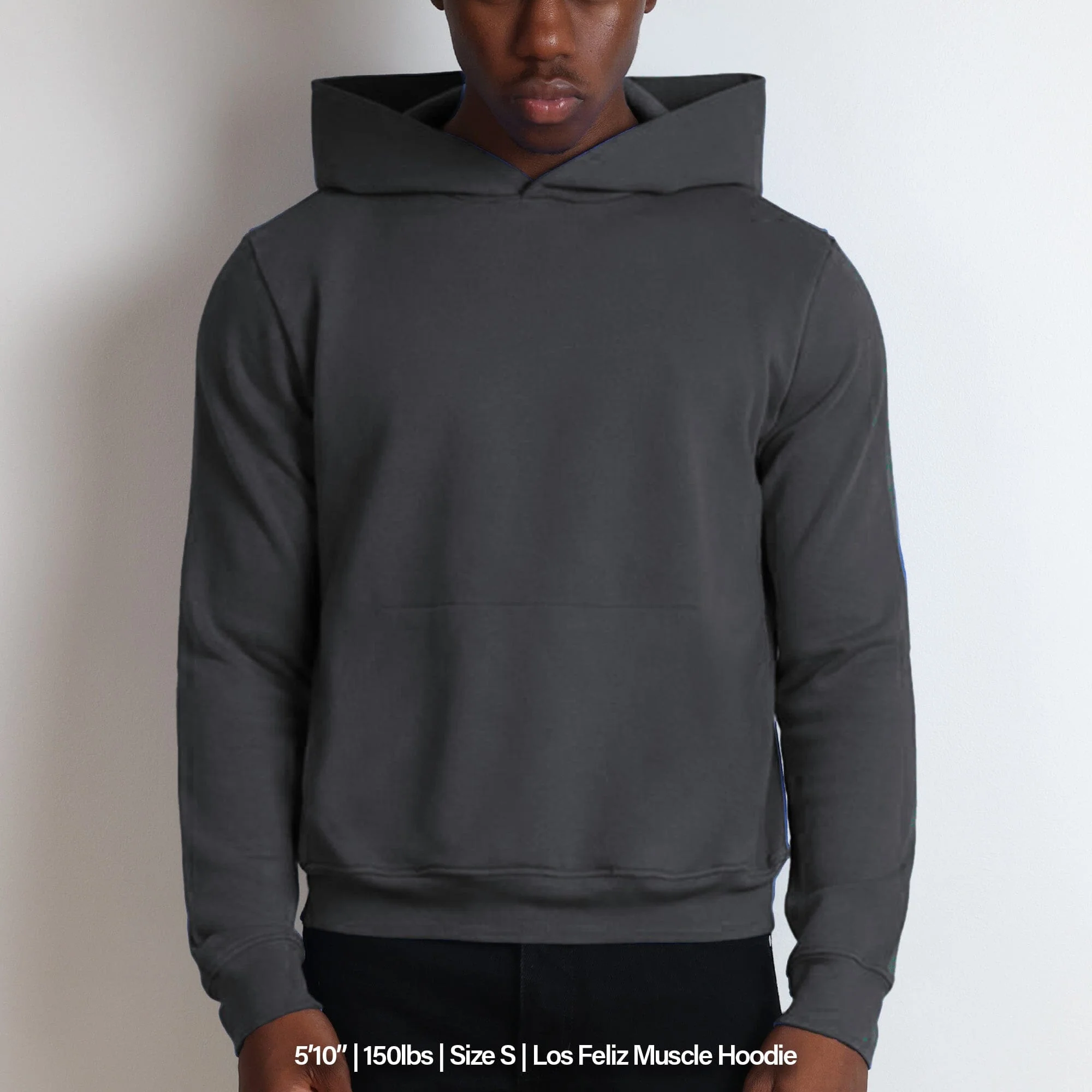 Los Feliz Crop Muscle Hoodie | Fitted - Image 3