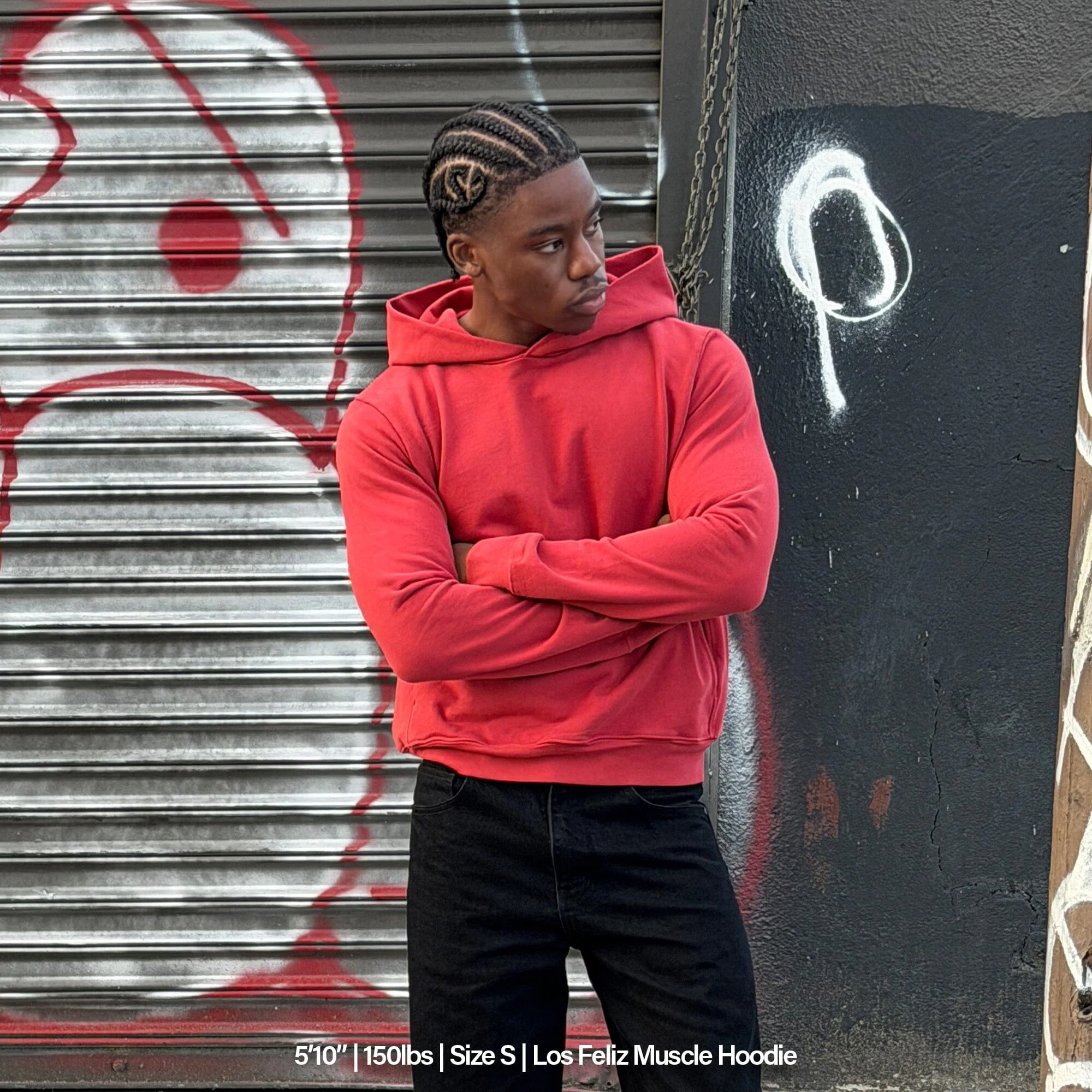 Los Feliz Crop Muscle Hoodie | Fitted - Image 5