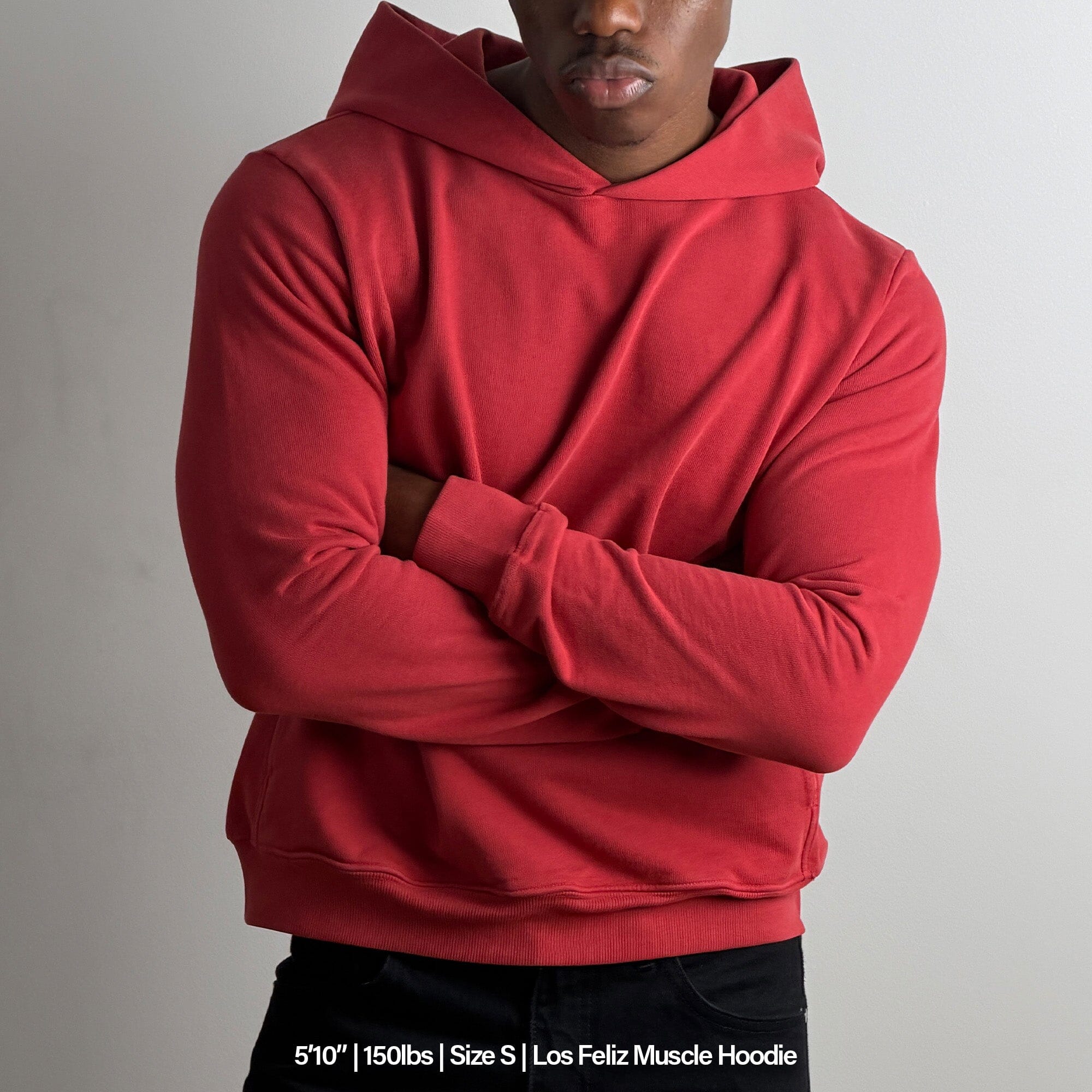 Los Feliz Crop Muscle Hoodie | Fitted - Image 4