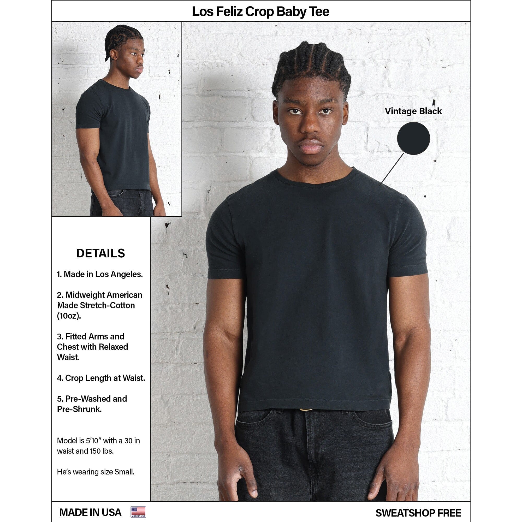Los Feliz Crop Baby Tee - Image 6
