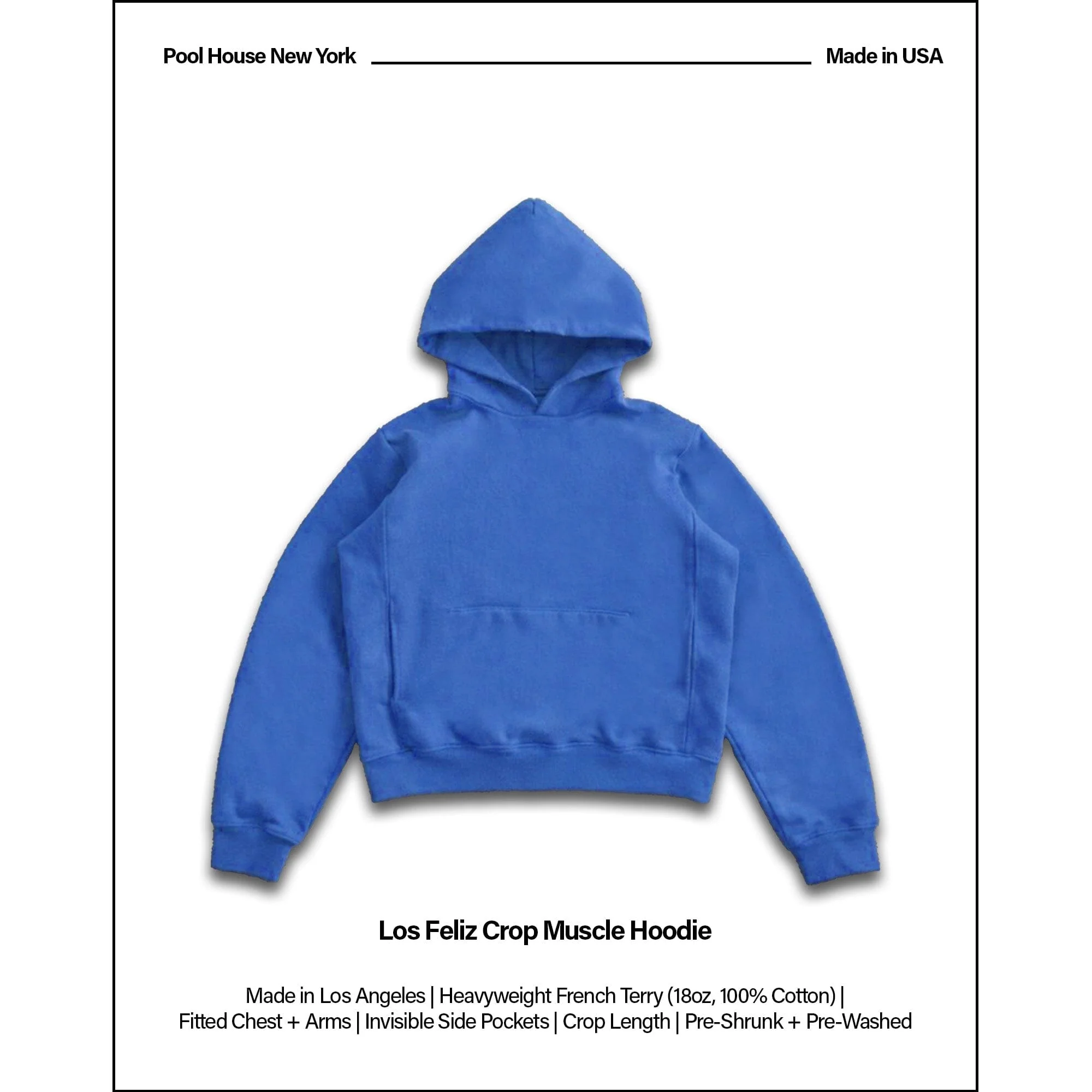Los Feliz Crop Muscle Hoodie | Fitted - Image 2