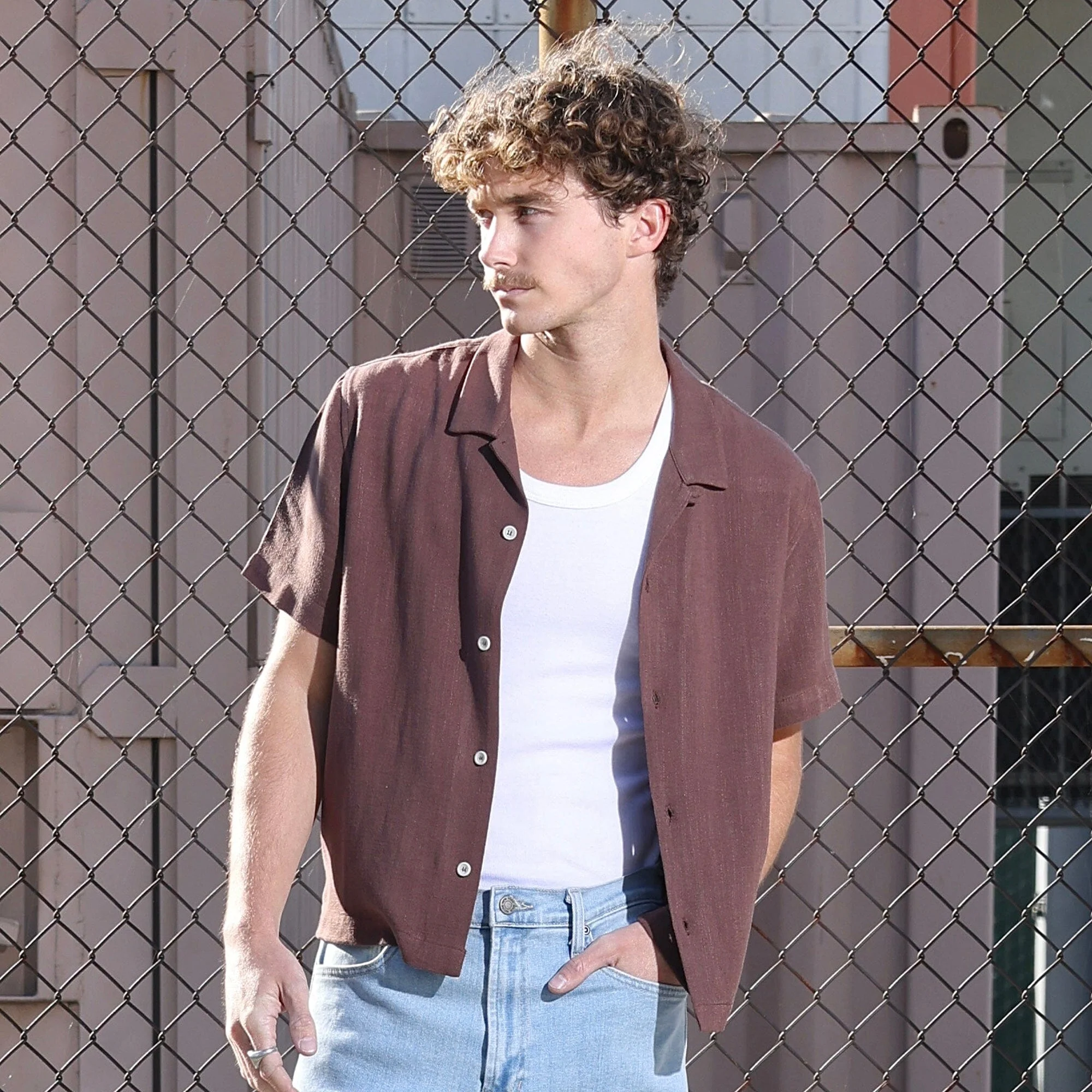 Rosewood Crop Button-Up (Short Sleeve) - Image 7