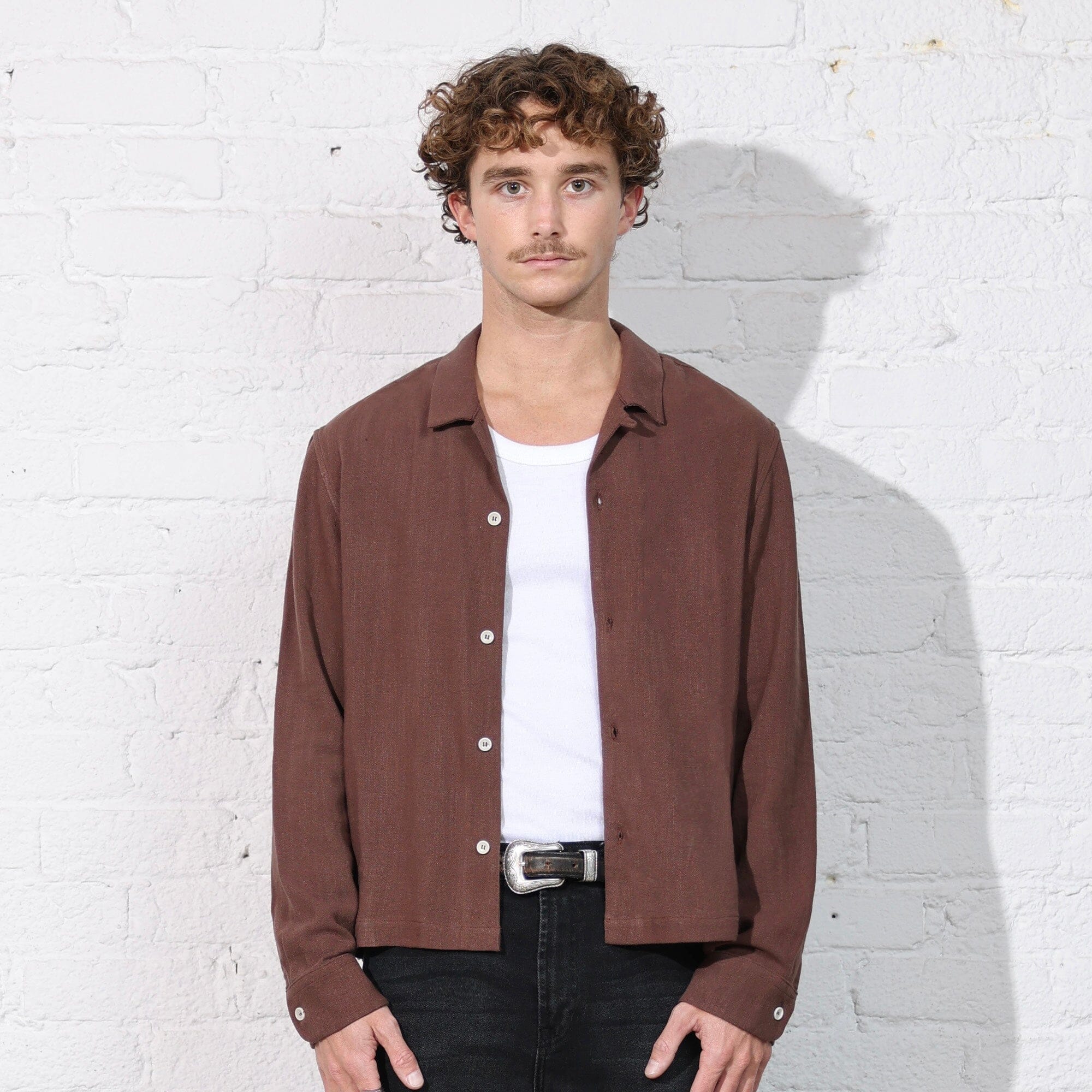 Rosewood Crop Button-Up II