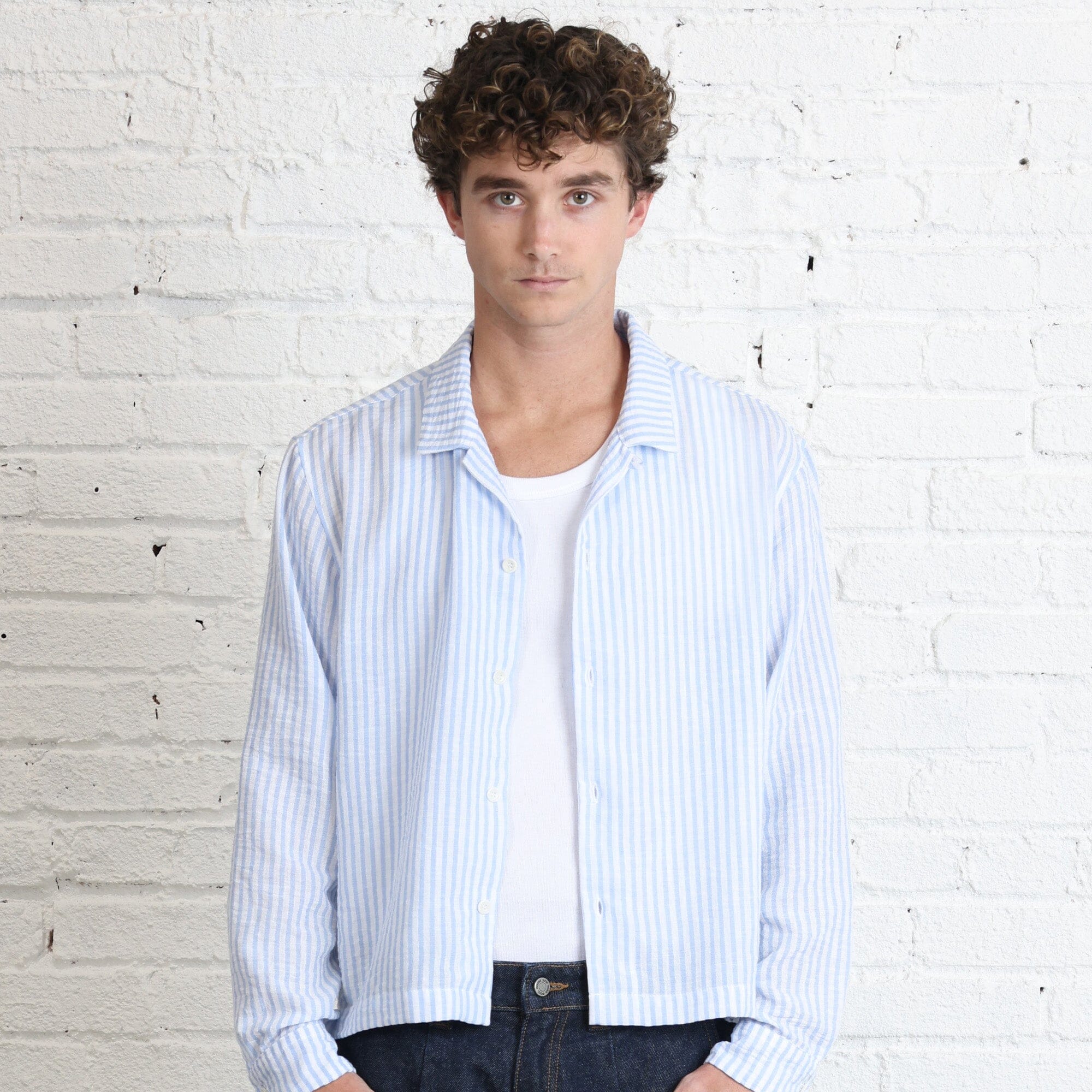 Newport Crop Button-Up