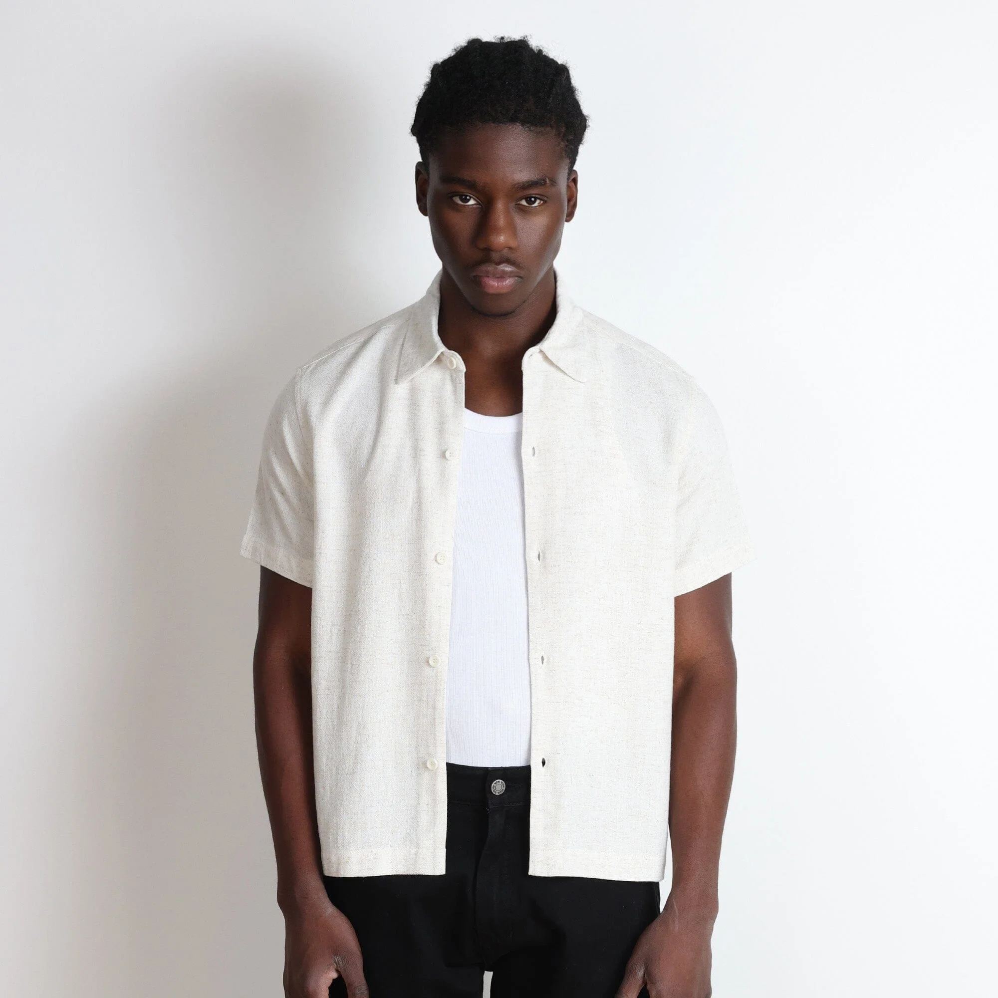Rosewood Crop Button-Up II | Linen