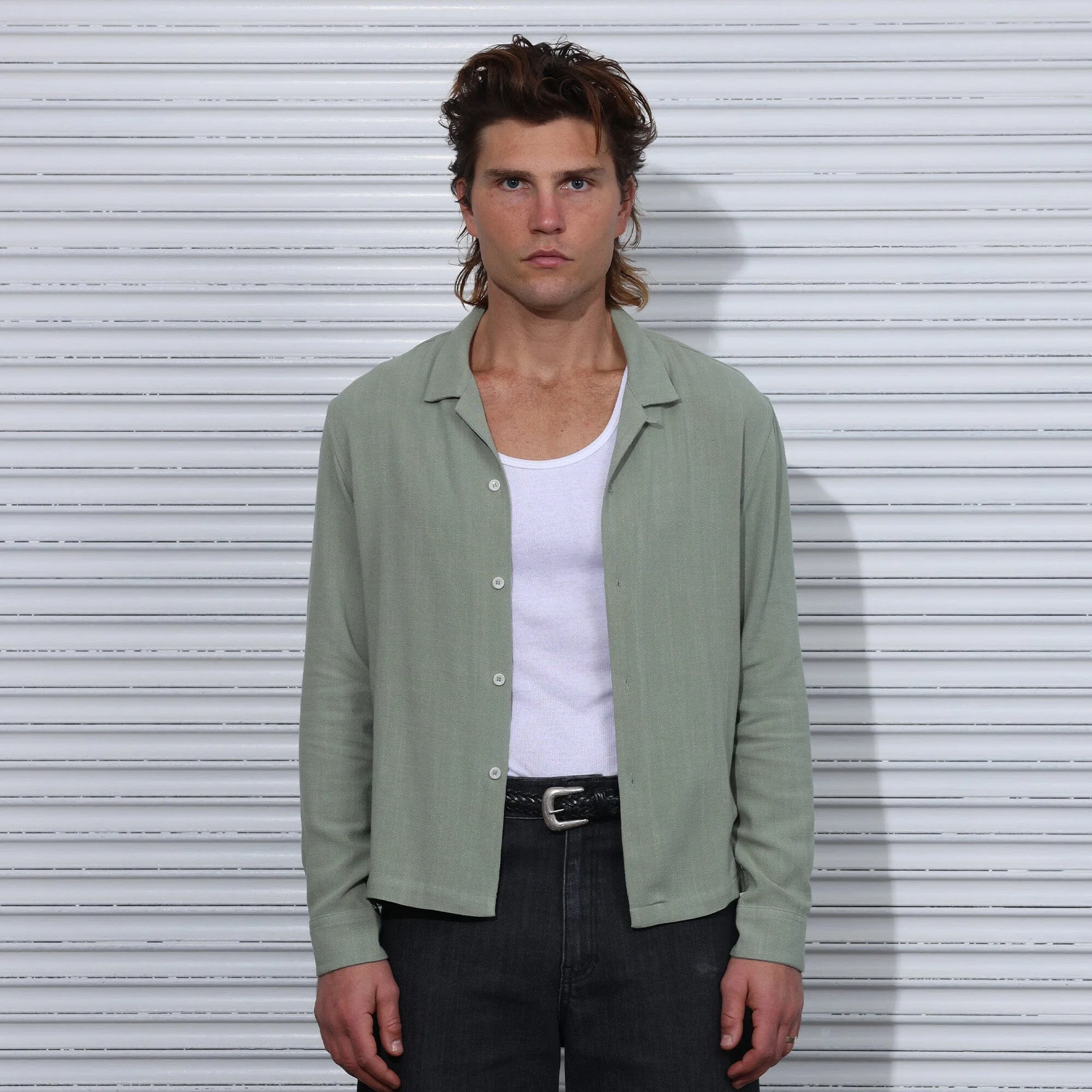 Rosewood Crop Button-Up II