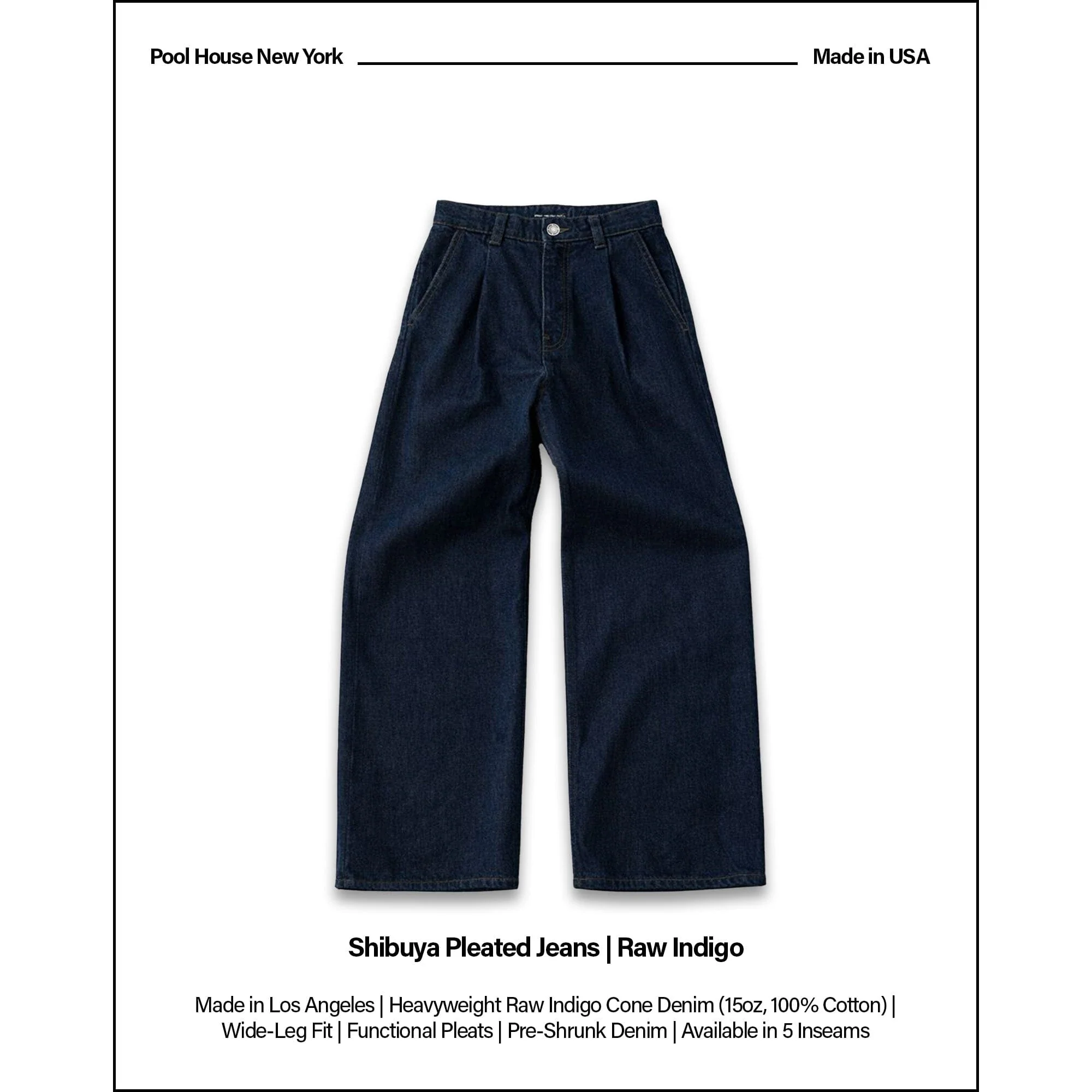 Shibuya Pleated Jeans | Baggy. Wide-Leg - Image 2