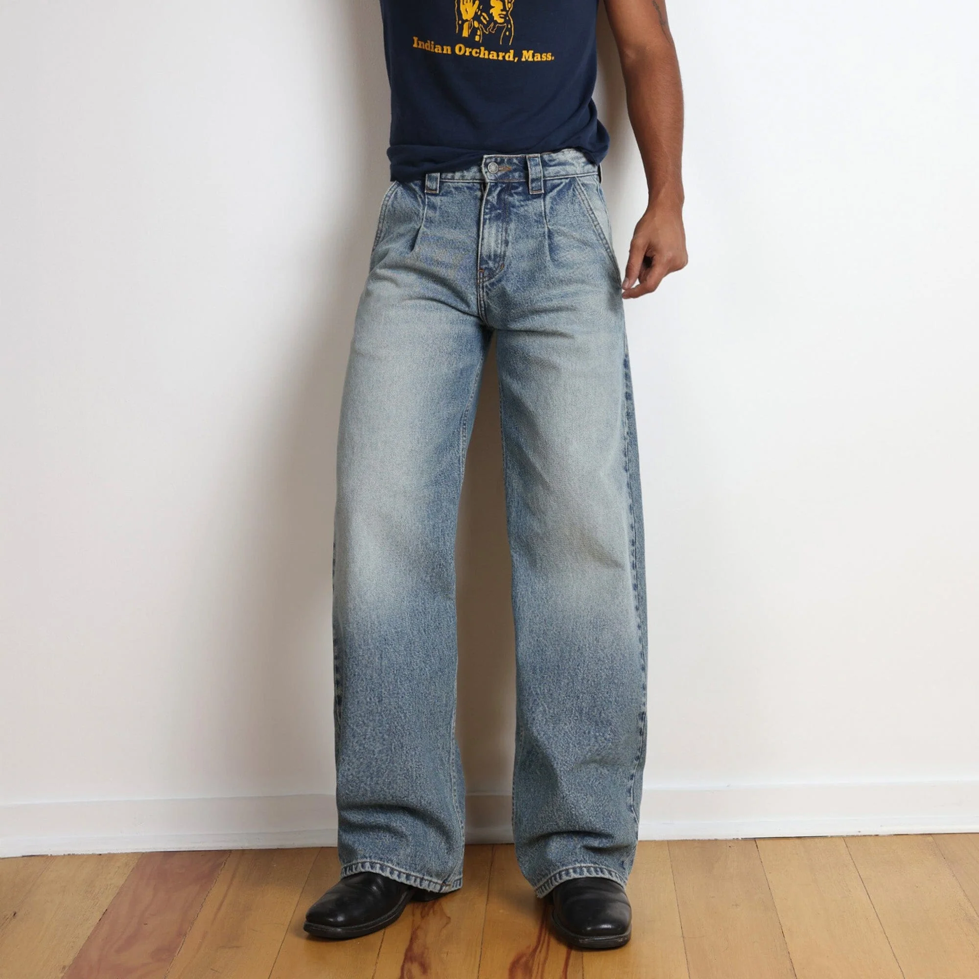 Shibuya Pleated Jeans | Straight-Wide Leg - Image 3