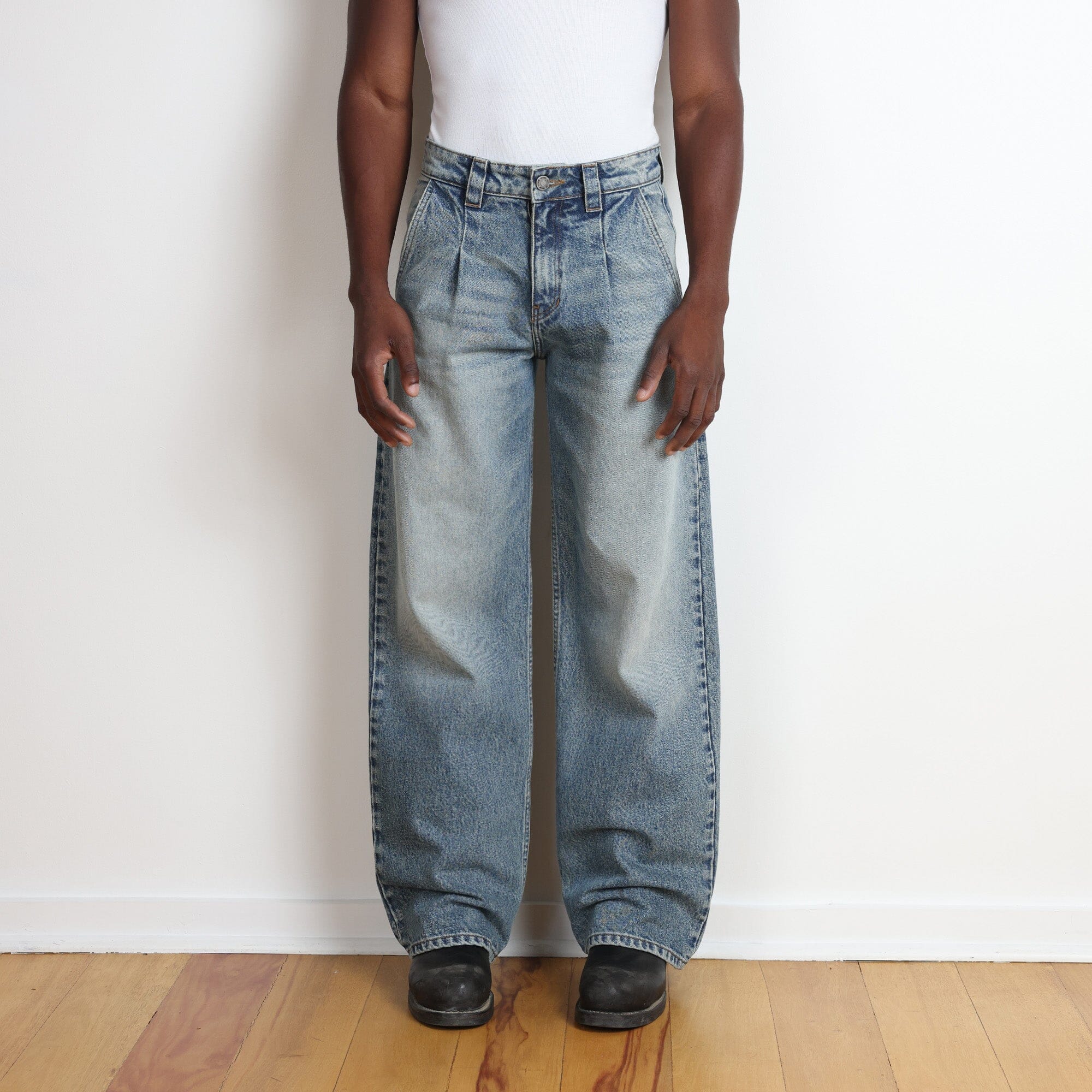 Shibuya Pleated Jeans | Straight-Wide Leg