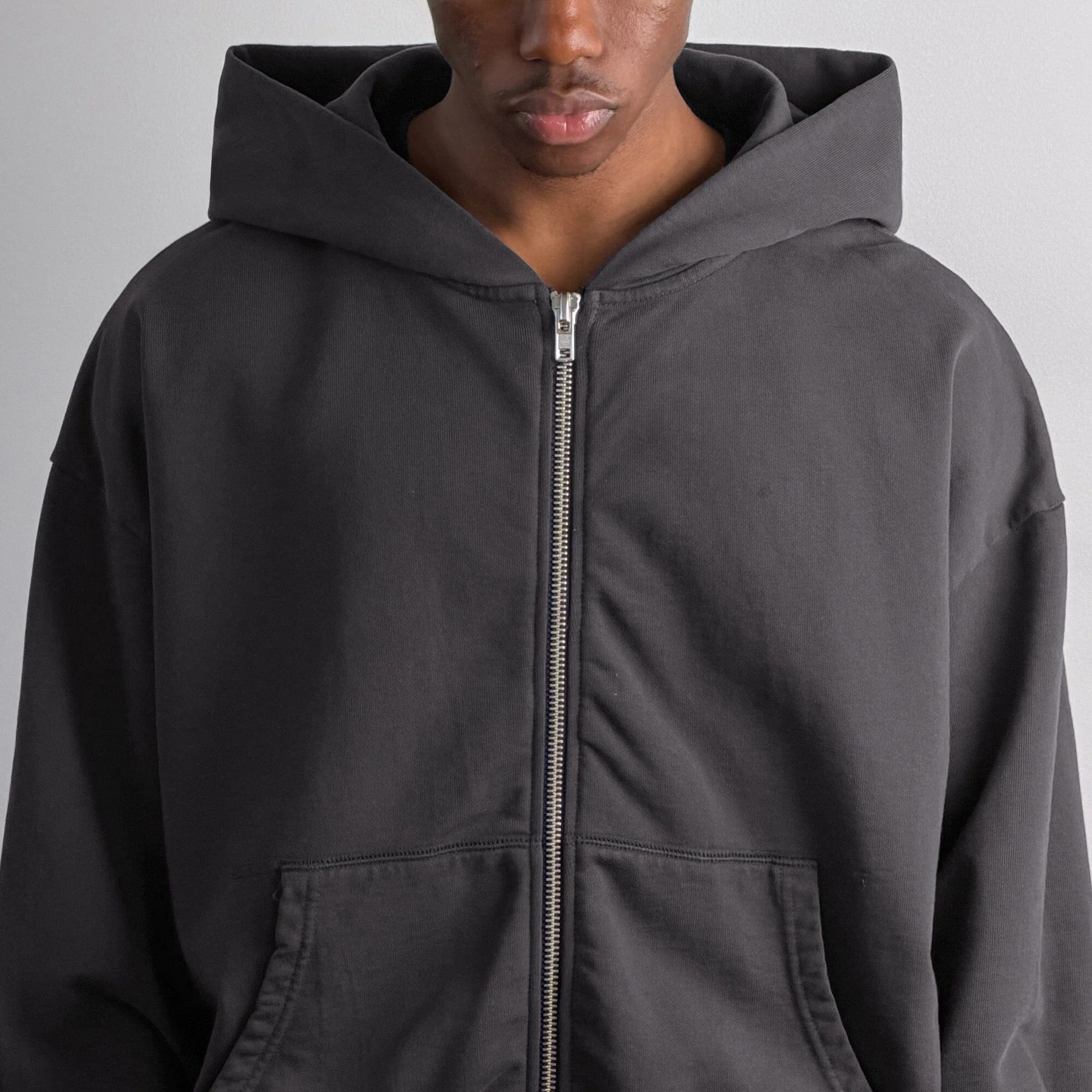 Bleecker Cinched Crop Zip-Up | Relaxed. Drop-Shoulder - Image 4