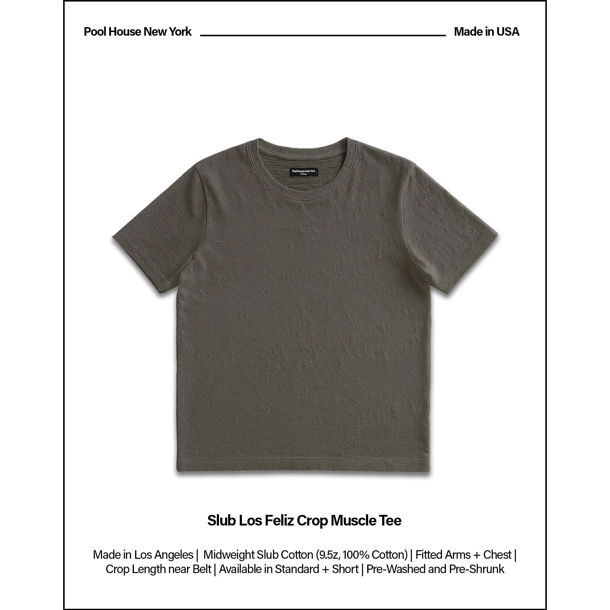 Los Feliz Crop Muscle Tee II | Slub - Image 2