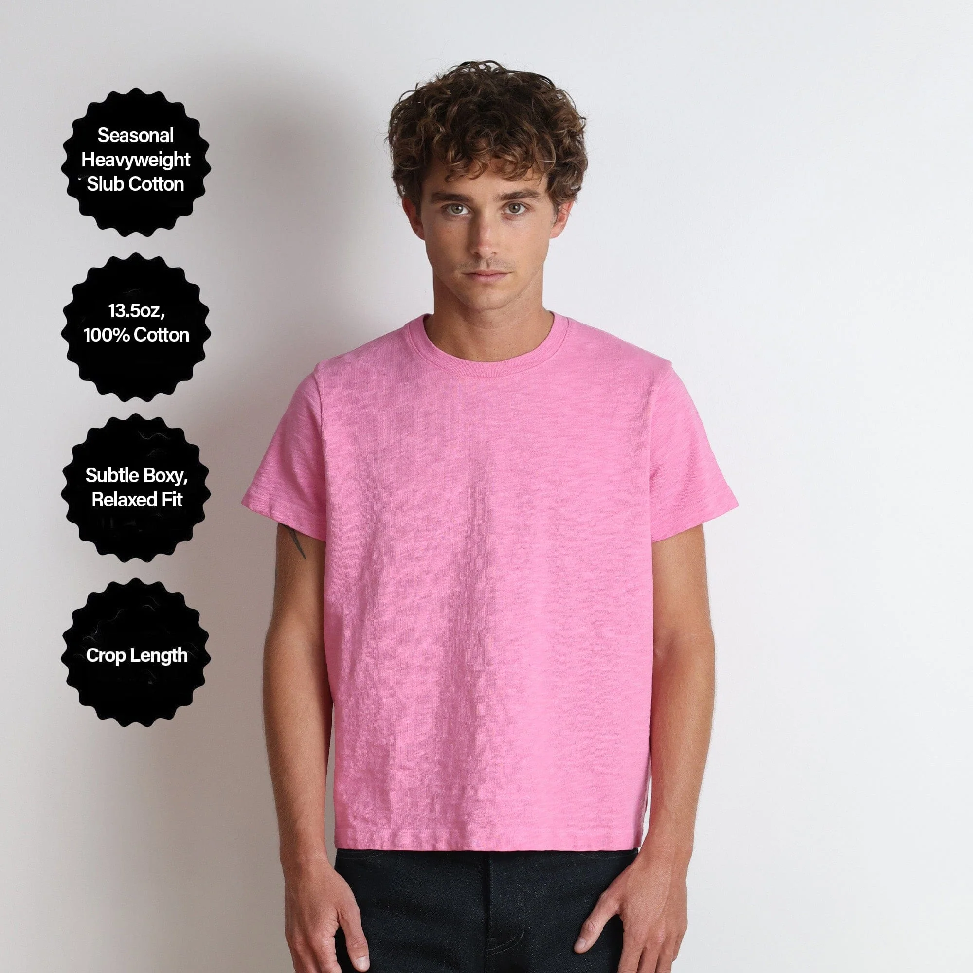 Silverlake Crop Tee III | Boxy. Relaxed Fit | Heavyweight Slub