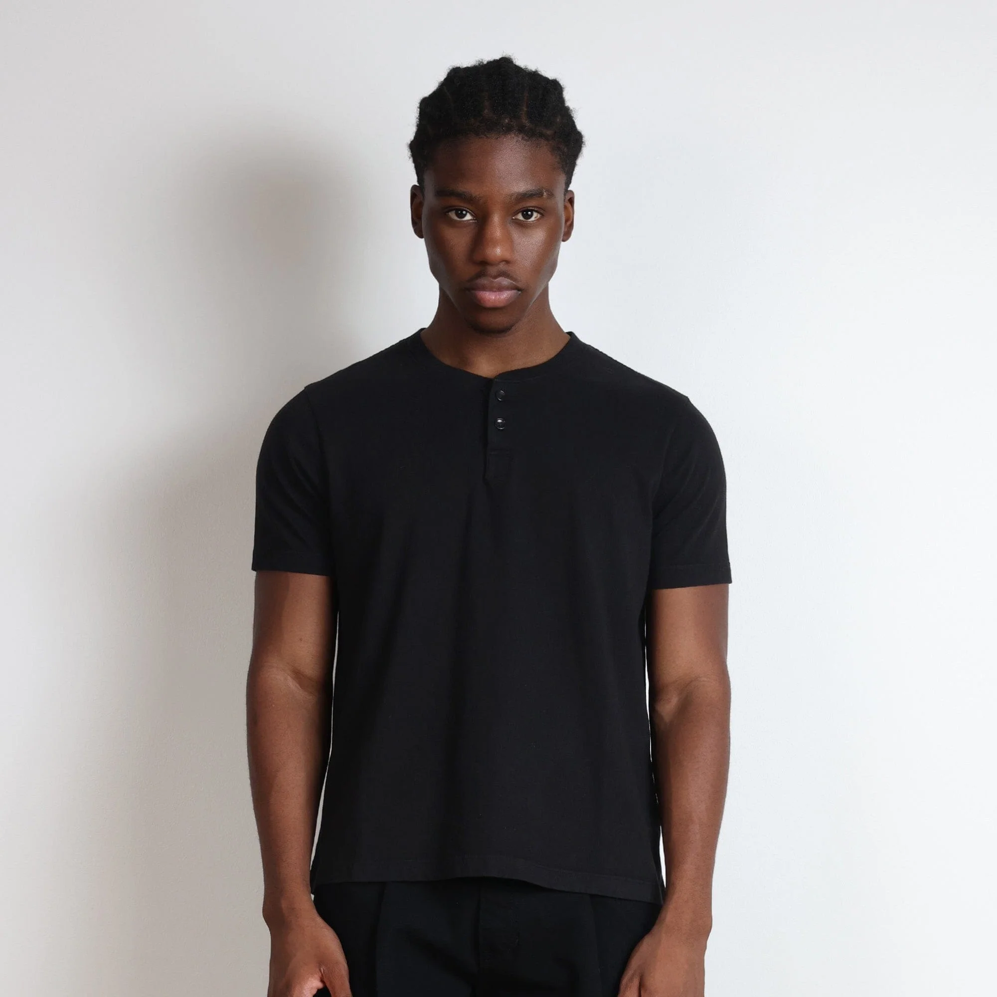 Los Feliz Crop Muscle Tee | Henley Short Sleeve