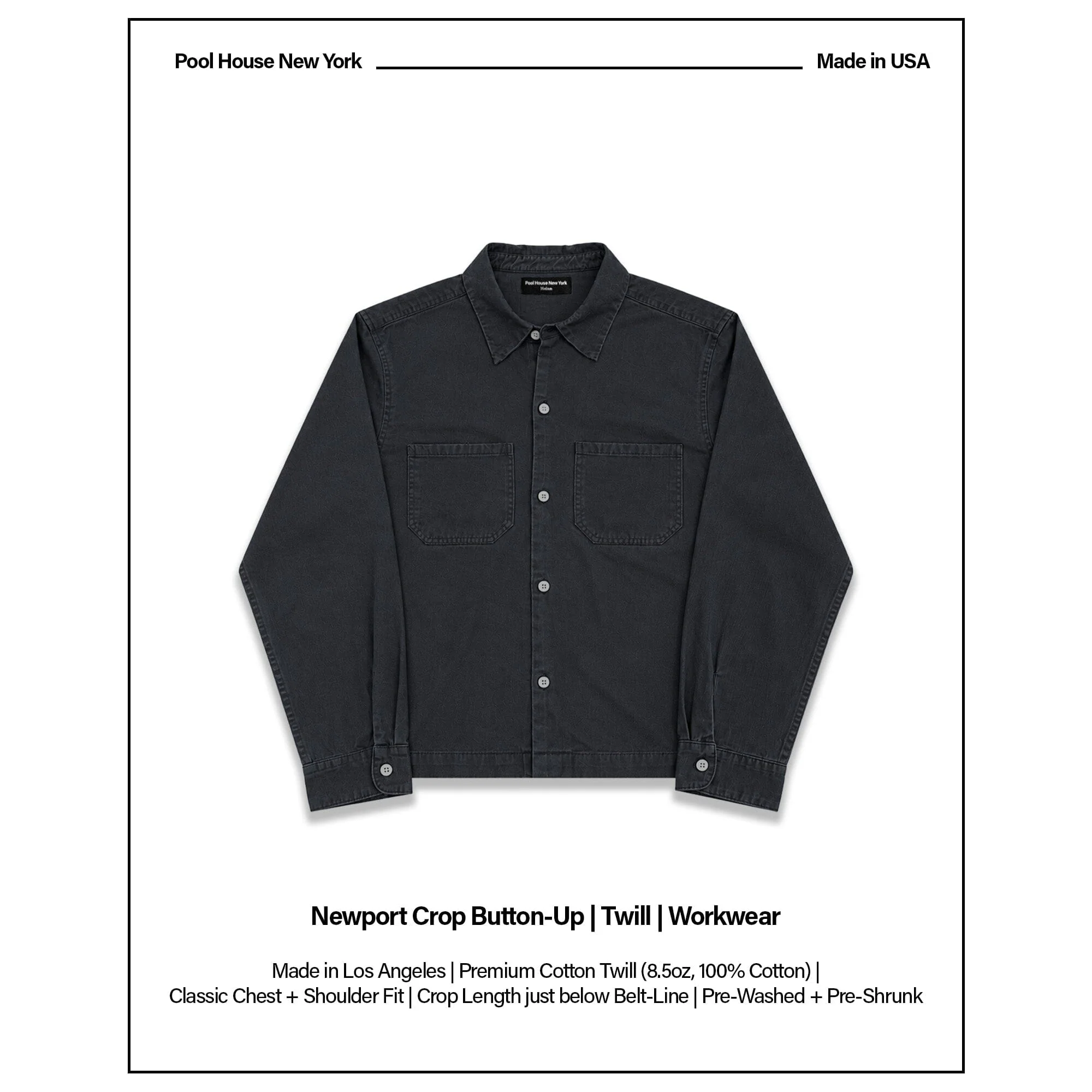 Newport Crop Button-Up II | Twill | Workwear - Image 2